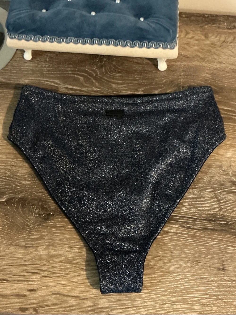 triangl swimwear Mana Sparkle High-Waist Bikini Bottom Sz L NWOT High Leg